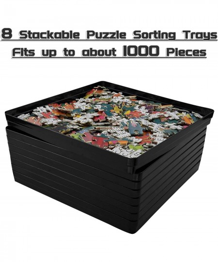 8 Puzzle Sorting Trays with Lid 8x8 Premiunm Puzzle Trays Gift for Puzzles 1000-1500 Pieces $29.41 - Puzzle Accessories