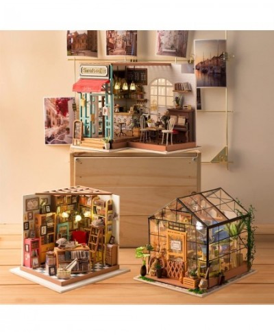 DIY Dollhouse Wooden Miniature Furniture Kit Mini Green House with LED Best Birthday Gifts $64.68 - Dollhouses