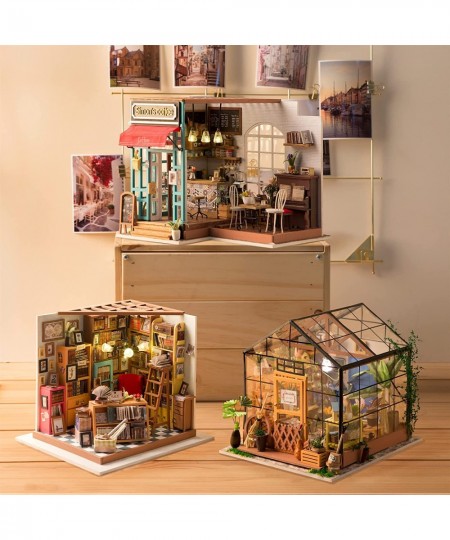 DIY Dollhouse Wooden Miniature Furniture Kit Mini Green House with LED Best Birthday Gifts $64.68 - Dollhouses