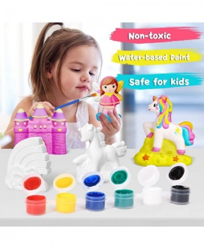 17 Pcs Paint Your Own Castle Arts and Crafts Painting Kit for Kids STEAM Projects Creative Activity DIY Toys Birthday Gifts f...