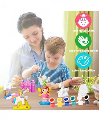 17 Pcs Paint Your Own Castle Arts and Crafts Painting Kit for Kids STEAM Projects Creative Activity DIY Toys Birthday Gifts f...