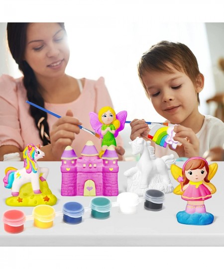 17 Pcs Paint Your Own Castle Arts and Crafts Painting Kit for Kids STEAM Projects Creative Activity DIY Toys Birthday Gifts f...