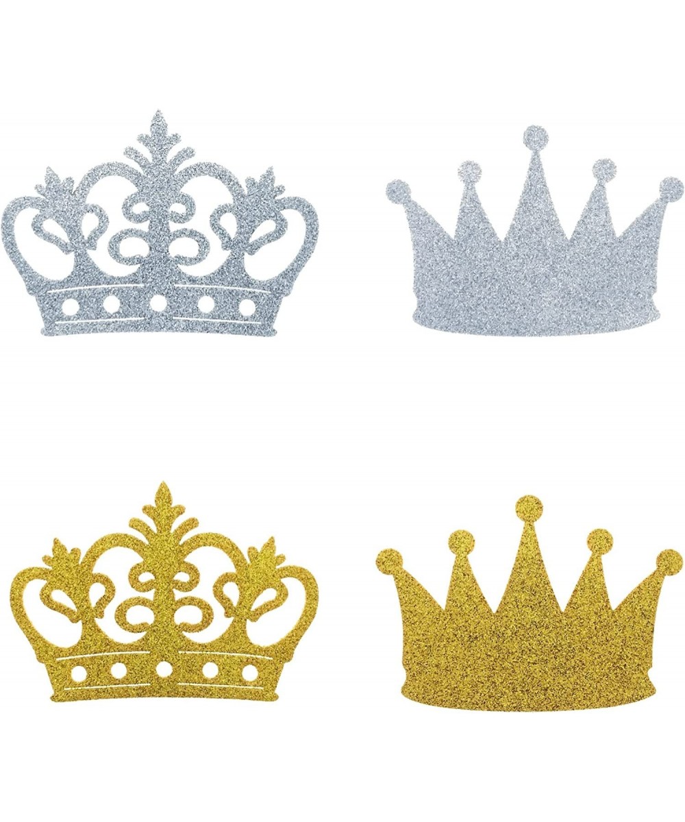 EVA Foam Gold Silver Glitter Royal Crown Tiara Cut Out Birthday Event Party Baby Shower $17.09 - Kids' Party Hats