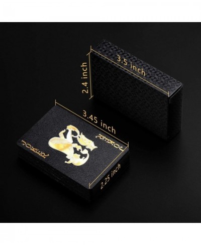 3 Decks Playing Cards Foil Poker Cards Deck of Cards 24K Gold Diamond Foil Poker Cards Waterproof Plastic Cards with Gift Box...