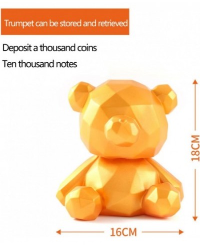 7.1 inch Piggy Bank 3D Geometric Creative Teddy Bear can be Saved & withdrawn Children's Birthday Gift Couple Decoration Cult...