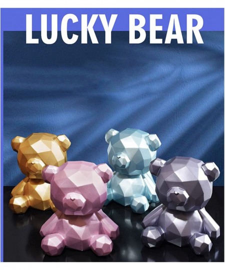 7.1 inch Piggy Bank 3D Geometric Creative Teddy Bear can be Saved & withdrawn Children's Birthday Gift Couple Decoration Cult...