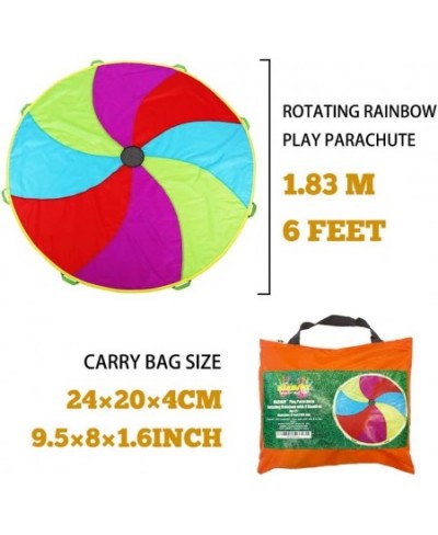 NARMAY® Play Parachute for Kids Rotating Rainbow with 8 Handles - 6 Feet $31.76 - Flying Toys