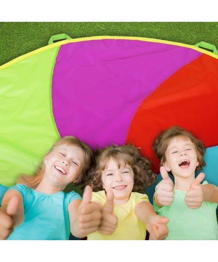 NARMAY® Play Parachute for Kids Rotating Rainbow with 8 Handles - 6 Feet $31.76 - Flying Toys