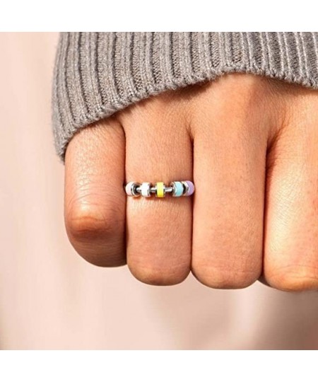 Enamel Fidget Rings for Anxiety for Women To My Daughter Spinner Rings Color Beads Relief Rings for Girls Aesthetic Jewelry $...