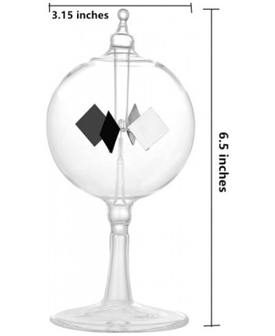 Solar Crookes Radiometer Glass Windmill Handmade for Party Home Decoration Gift L (Transparent) $48.50 - Solar Power Kits