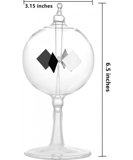 Solar Crookes Radiometer Glass Windmill Handmade for Party Home Decoration Gift L (Transparent) $48.50 - Solar Power Kits