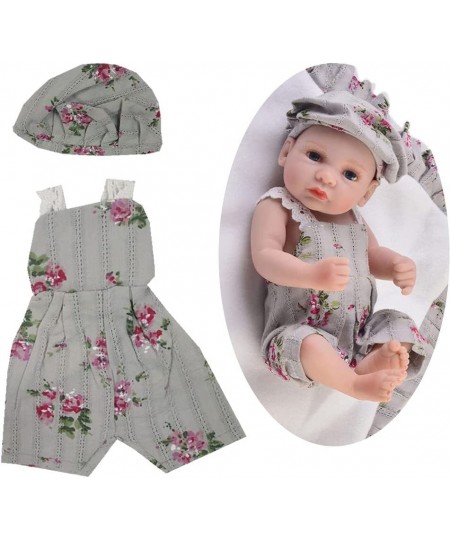 Generic Lace Strap Overalls Rompers Hat Carpet Clothes for 10-11 inch Reborn Doll Girl $22.72 - Doll Accessories