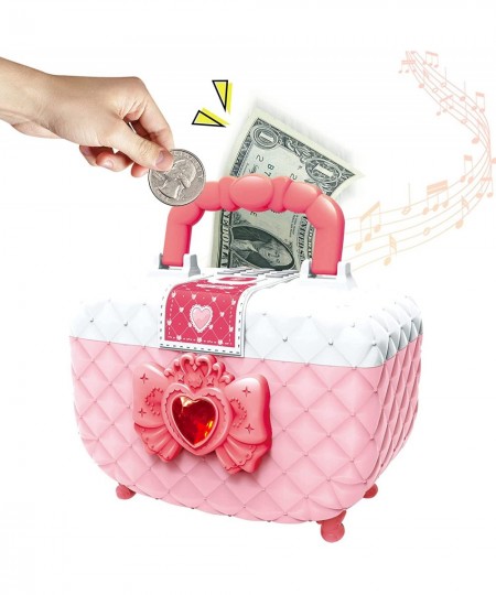 Piggy Bank for Girls Electronic Savings Machine with Personal Password & Fingerprint Unlocking Simulation-Music Money Box - B...