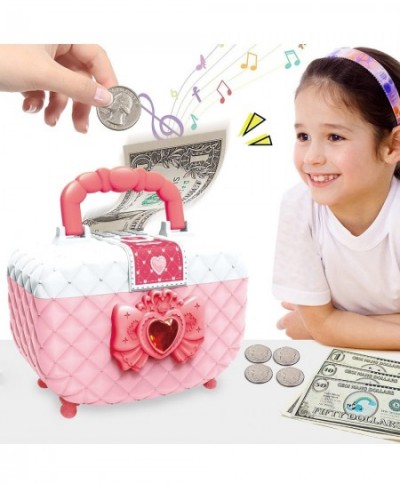 Piggy Bank for Girls Electronic Savings Machine with Personal Password & Fingerprint Unlocking Simulation-Music Money Box - B...