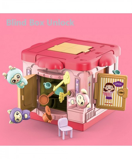 Building Toys Ket Kitchen Playset Hidden Key Rabbit Blind Box Assembling Construction House with Drill Sticker for Kids 3 4 5...