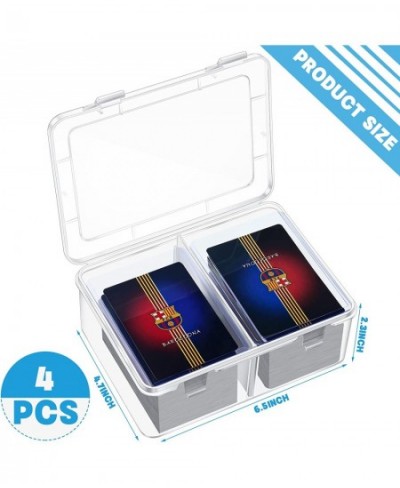 300 Card Storage Box Compatible with MTG TCG Clear Plastic Trading Card Storage Box with Removable Divider Hard Trading Deck ...