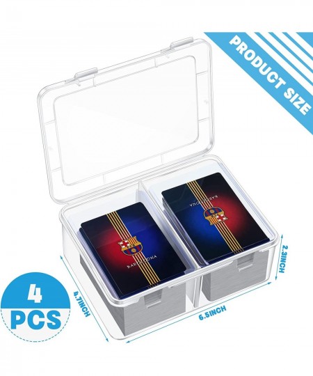 300 Card Storage Box Compatible with MTG TCG Clear Plastic Trading Card Storage Box with Removable Divider Hard Trading Deck ...