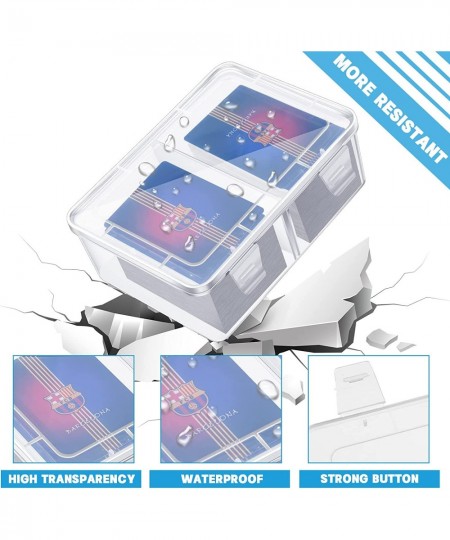 300 Card Storage Box Compatible with MTG TCG Clear Plastic Trading Card Storage Box with Removable Divider Hard Trading Deck ...