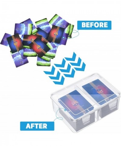 300 Card Storage Box Compatible with MTG TCG Clear Plastic Trading Card Storage Box with Removable Divider Hard Trading Deck ...