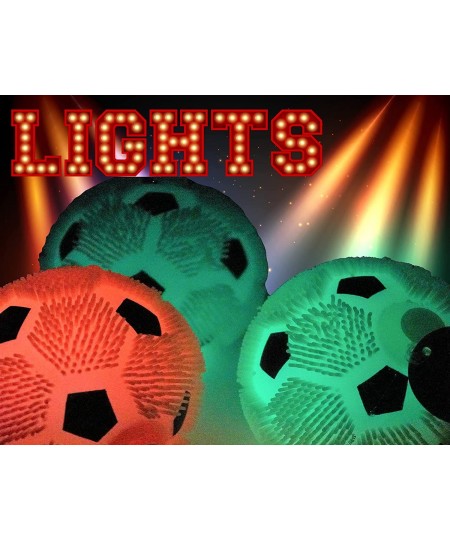 Googly Light-Up Soccer Stress Balls (2 Pack Assorted). Sport Themed Squishy Sensory Balls for Kids and Adults. Party Favor Fi...