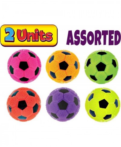 Googly Light-Up Soccer Stress Balls (2 Pack Assorted). Sport Themed Squishy Sensory Balls for Kids and Adults. Party Favor Fi...