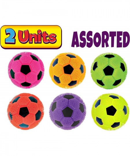 Googly Light-Up Soccer Stress Balls (2 Pack Assorted). Sport Themed Squishy Sensory Balls for Kids and Adults. Party Favor Fi...