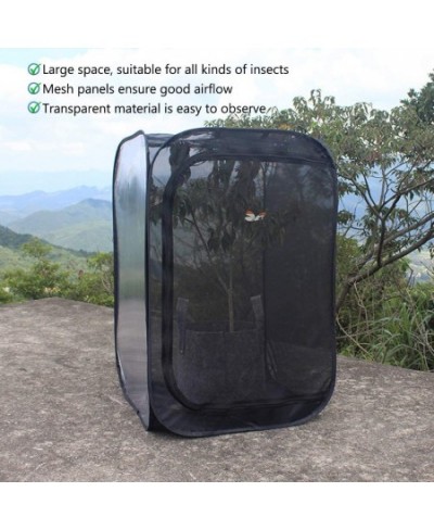 Black Mesh Collapsible Foldable Ventilated Insect Light Transmission Mesh Breathable Reusable and Durable Cage House Large Sp...