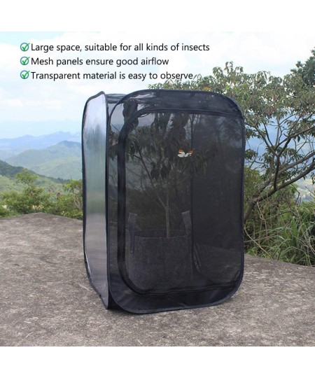 Black Mesh Collapsible Foldable Ventilated Insect Light Transmission Mesh Breathable Reusable and Durable Cage House Large Sp...