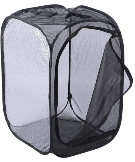 Black Mesh Collapsible Foldable Ventilated Insect Light Transmission Mesh Breathable Reusable and Durable Cage House Large Sp...