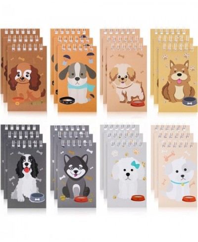 24 Pack Mini Notebooks Dog Themed Party Favor Small Spiral Pocket Notebooks Puppy Animal Notepads Dog Top Bound Memo Books Te...