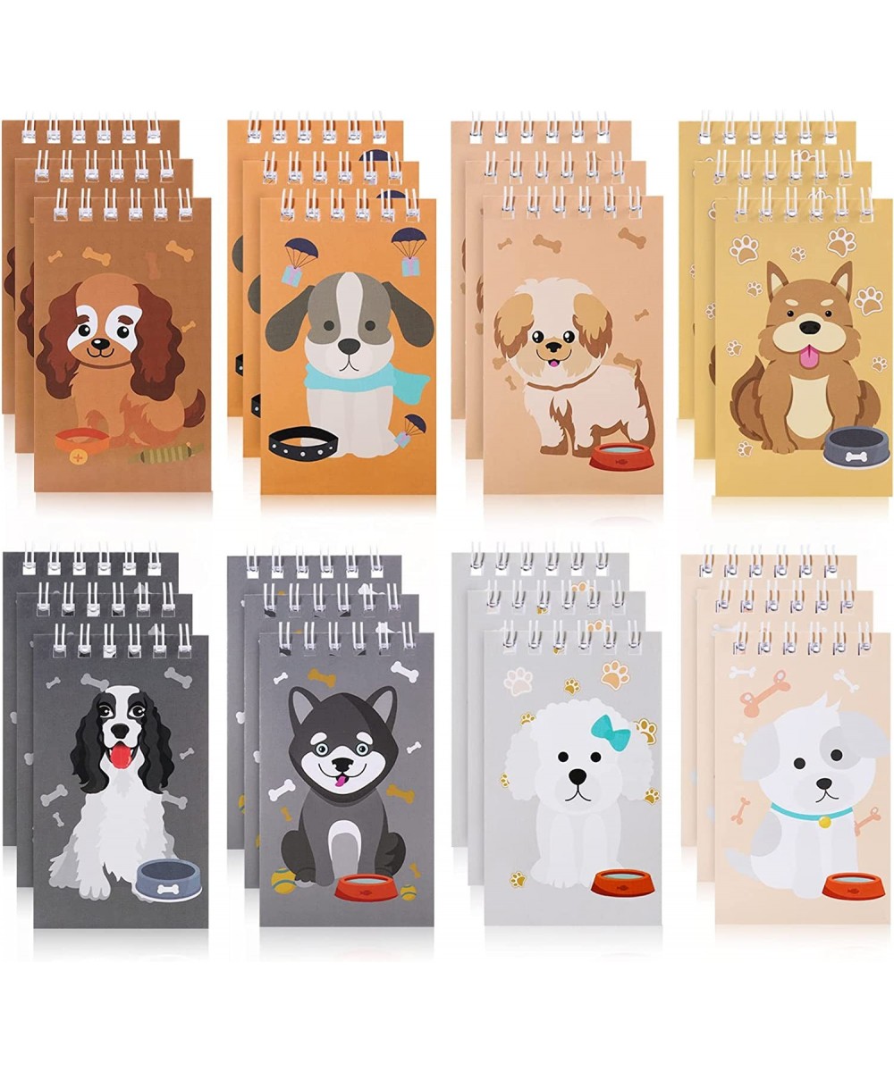 24 Pack Mini Notebooks Dog Themed Party Favor Small Spiral Pocket Notebooks Puppy Animal Notepads Dog Top Bound Memo Books Te...