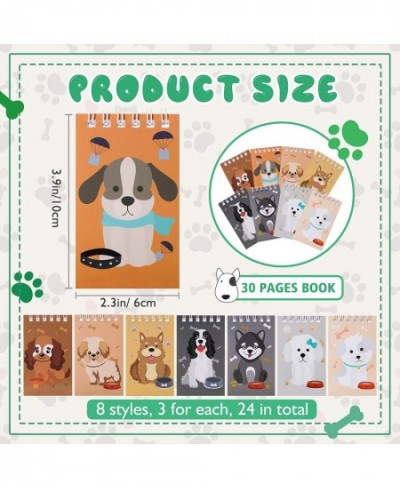 24 Pack Mini Notebooks Dog Themed Party Favor Small Spiral Pocket Notebooks Puppy Animal Notepads Dog Top Bound Memo Books Te...