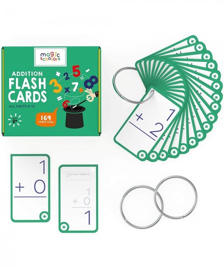 Educational Addition Math Flash Cards (0-12 All Facts) 169 Cards with Two Rings (0-12 Addition) $25.31 - Educational Flash Cards