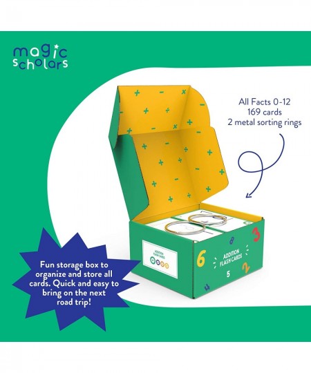 Educational Addition Math Flash Cards (0-12 All Facts) 169 Cards with Two Rings (0-12 Addition) $25.31 - Educational Flash Cards