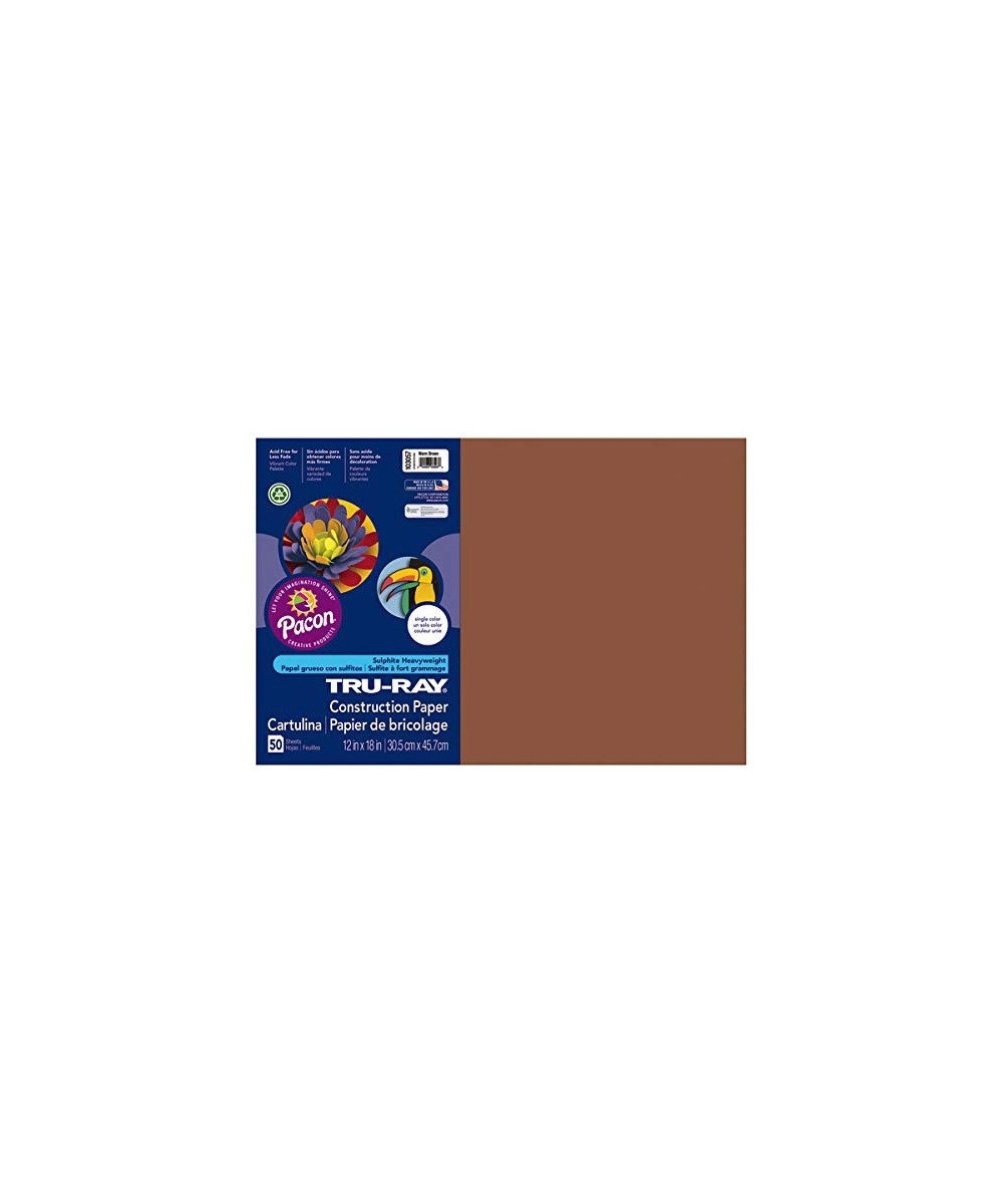 Construction Paper 50% Recycled 12" x 18" Warm Brown Pack of 50 $19.75 - Kids' Drawing & Writing Boards