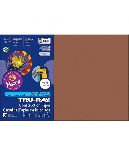 Construction Paper 50% Recycled 12" x 18" Warm Brown Pack of 50 $19.75 - Kids' Drawing & Writing Boards