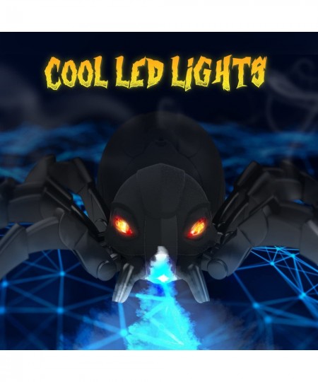 Robot Spider Remote Control Spider with Spray and Lights Black Widow Toy for Kids for Birthday Party Joke Prank Wireless RC R...