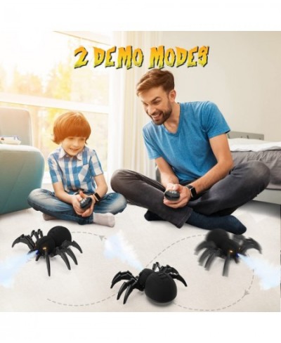 Robot Spider Remote Control Spider with Spray and Lights Black Widow Toy for Kids for Birthday Party Joke Prank Wireless RC R...