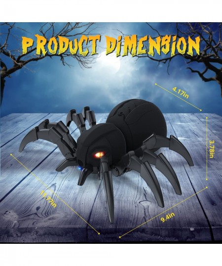 Robot Spider Remote Control Spider with Spray and Lights Black Widow Toy for Kids for Birthday Party Joke Prank Wireless RC R...