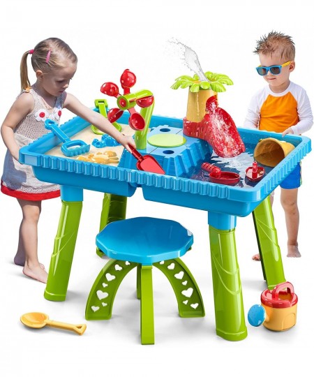 Kids Sand Water Table for Toddlers - Beach Toys Activity Sensory Play Table Beach Sand Toys Outdoor Toys for Toddlers 3-5 Wat...