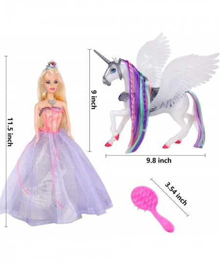 Color Changing Unicorn & Princess Doll Color Change on Whole Unicorn Under Sunshine 11.5'' Princess Doll Toy Unicorn Toys Gif...