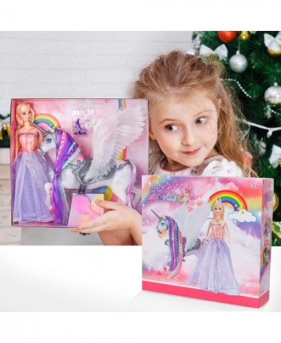 Color Changing Unicorn & Princess Doll Color Change on Whole Unicorn Under Sunshine 11.5'' Princess Doll Toy Unicorn Toys Gif...