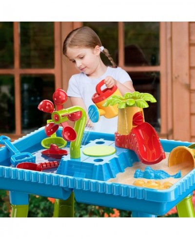 Kids Sand Water Table for Toddlers - Beach Toys Activity Sensory Play Table Beach Sand Toys Outdoor Toys for Toddlers 3-5 Wat...