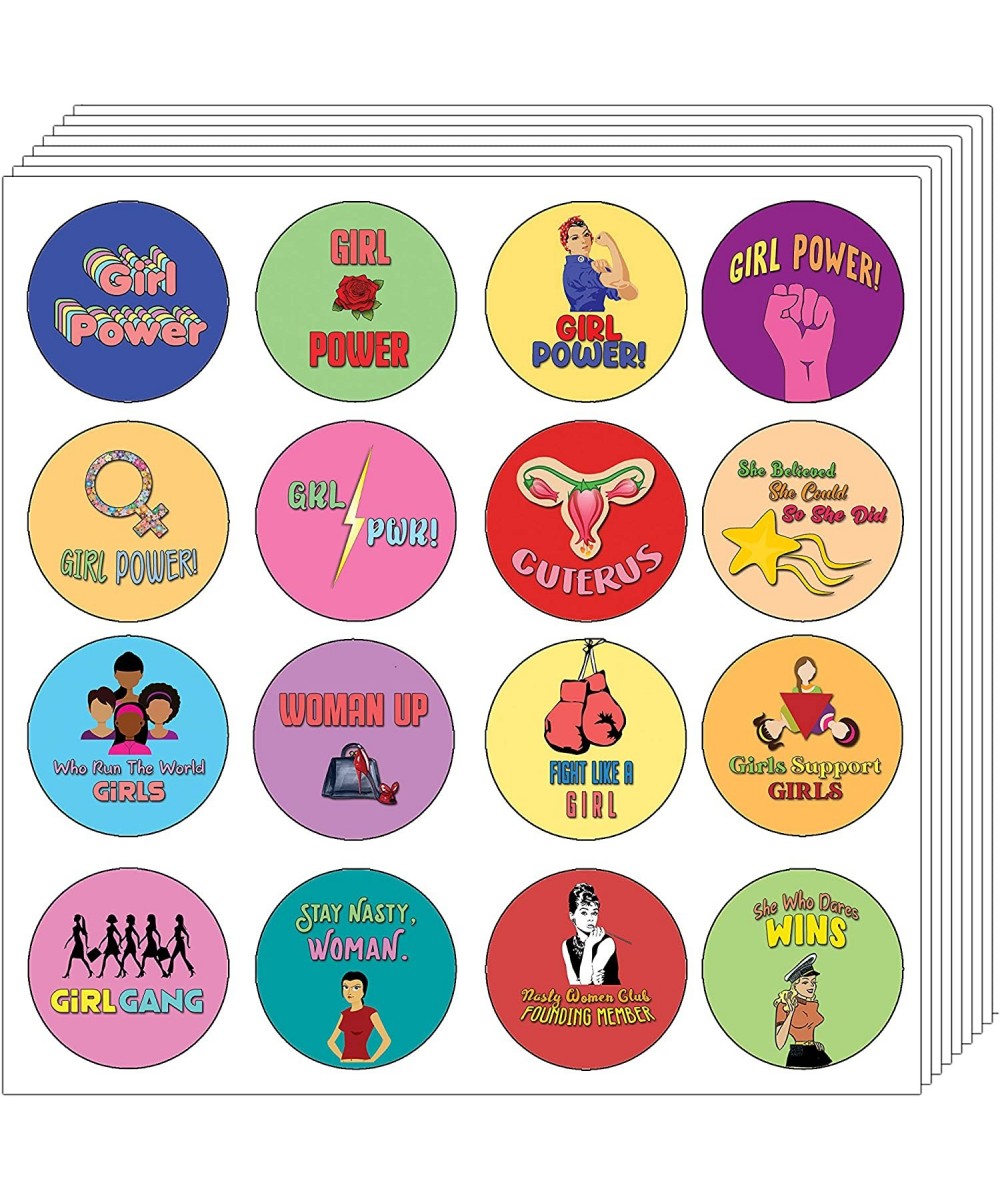 Girl Power Stickers (5-Sheet) - Female Empowerment - Stocking Stuffers Premium Quality Gifts for Children Teens & Adults - Co...