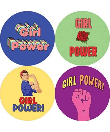 Girl Power Stickers (5-Sheet) - Female Empowerment - Stocking Stuffers Premium Quality Gifts for Children Teens & Adults - Co...