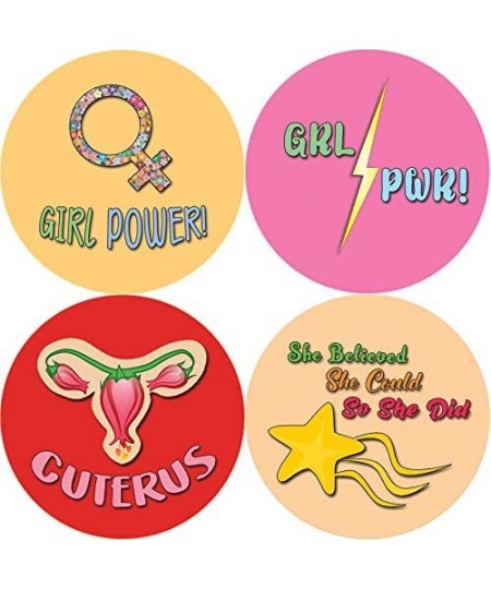 Girl Power Stickers (5-Sheet) - Female Empowerment - Stocking Stuffers Premium Quality Gifts for Children Teens & Adults - Co...