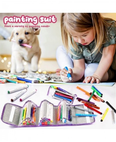 Kids Marker Set Art School Supply Kit 53-PCS Coloring Pen with Carrying Pencil Case Birthday Gifts for Girls $41.52 - Kids' D...