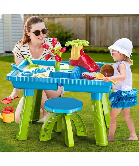 Kids Sand Water Table for Toddlers - Beach Toys Activity Sensory Play Table Beach Sand Toys Outdoor Toys for Toddlers 3-5 Wat...