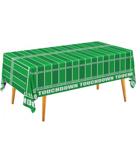 Football Theme Party Disposable Tablecloth Plastic Touchdown Table Cover for Birthday Party Football Party Games Decoration 5...