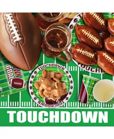 Football Theme Party Disposable Tablecloth Plastic Touchdown Table Cover for Birthday Party Football Party Games Decoration 5...